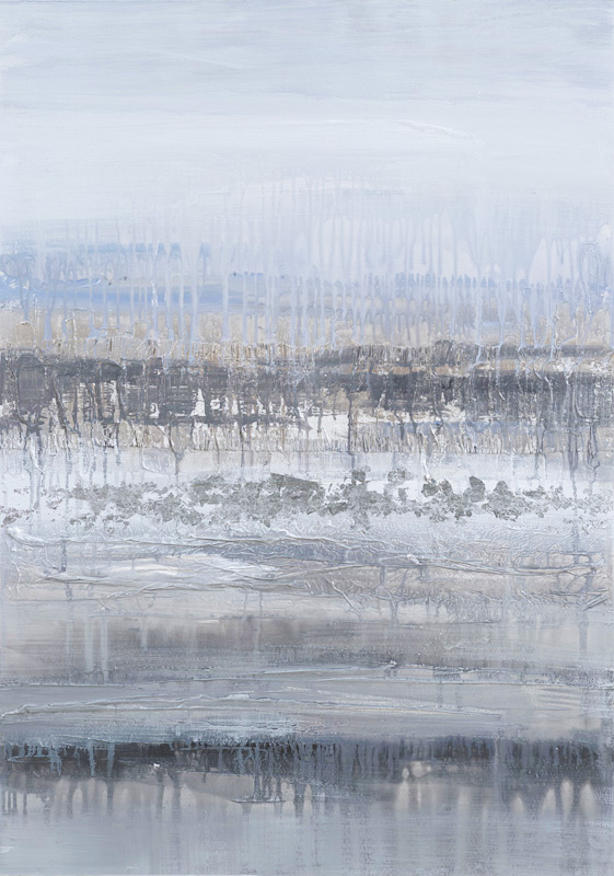 PXYW645 Wall décor art oil on canvas abstract seascape blue grey tones